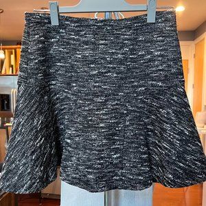 J. Crew Black and Grey Fit and Flare Skirt